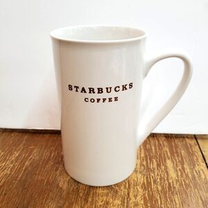 Starbucks Coffee Tall Ceramic Mug White 2003 Gift Pack Edition Vintage